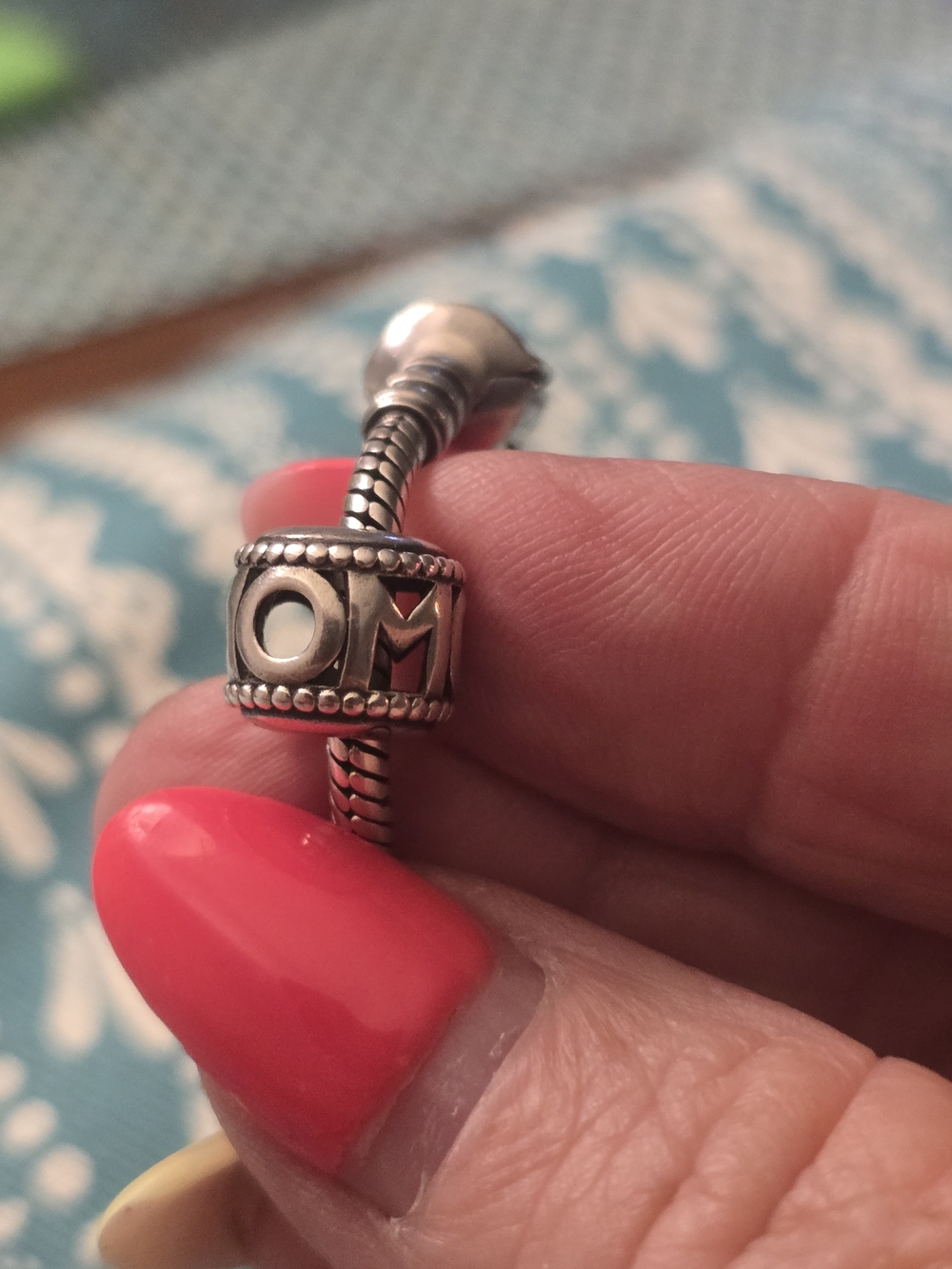 Pandora Silver MOM Charm Bead